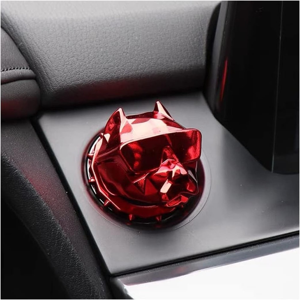 Car Push Start Button Cover, Rhinestone Engine Start Stop Button Black