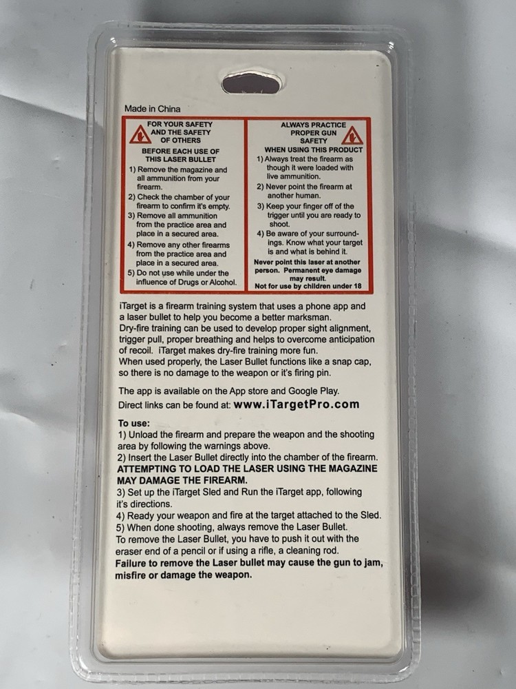 iTarget Pro 223Rem Dry Fire Laser Bullet