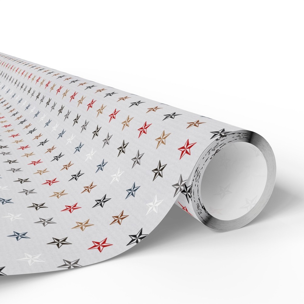 Light Grey With Star Pattern Wrapping Papers