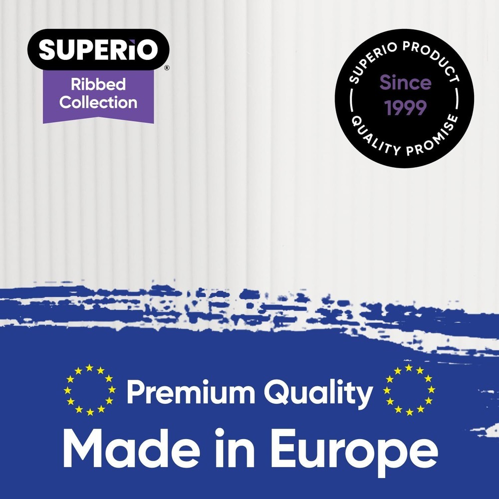 Superio 5L Small Ribbed Storage Bin- Plastic Storage Bin (6 Pack, White)