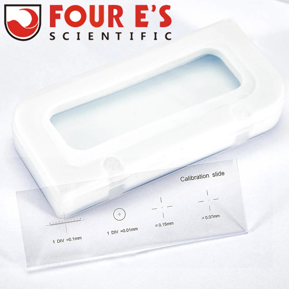 0.01mm Microscope Calibrating Slide Microscope Calibrating Ruler Reticle Glass
