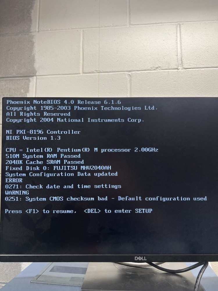 NATIONAL INSTRUMENTS PXI-8106 Embedded Controller DVI **NO HDD CABLE** See Desc!