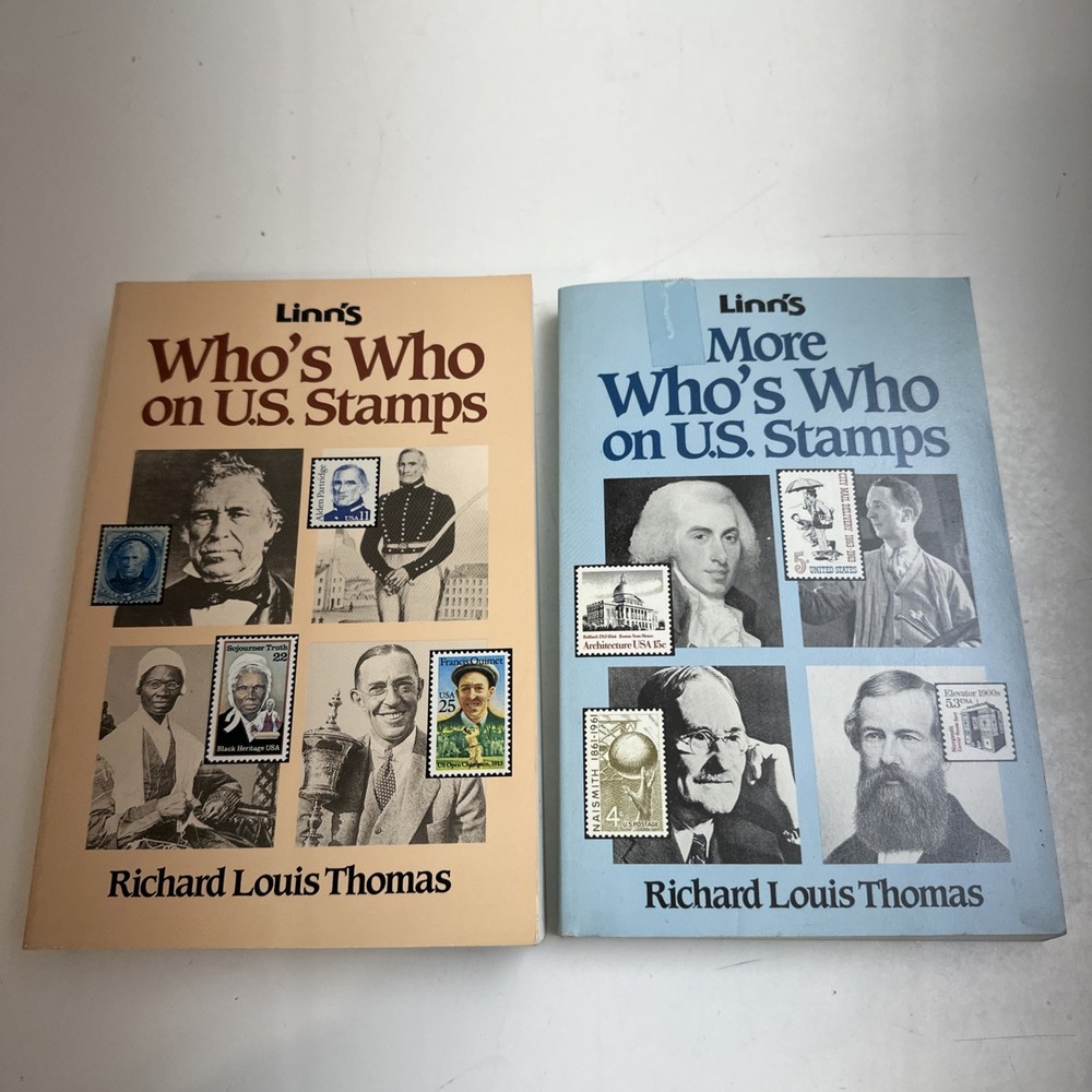 Thomas, Richard Louis. Who's Who on U.S. Stamps Lot Of 2 Books