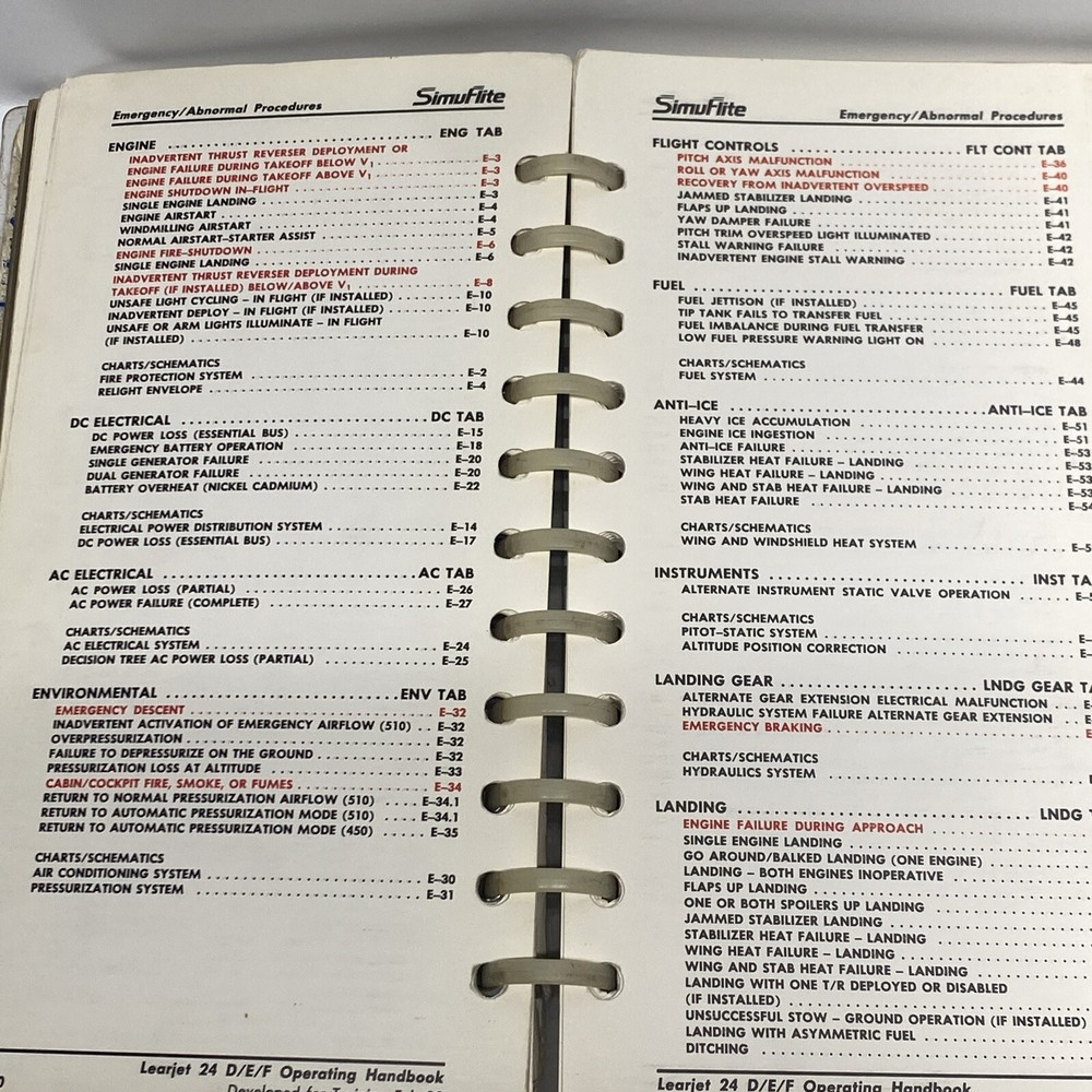 LearJet 24 Operating Handbook SimuFlite