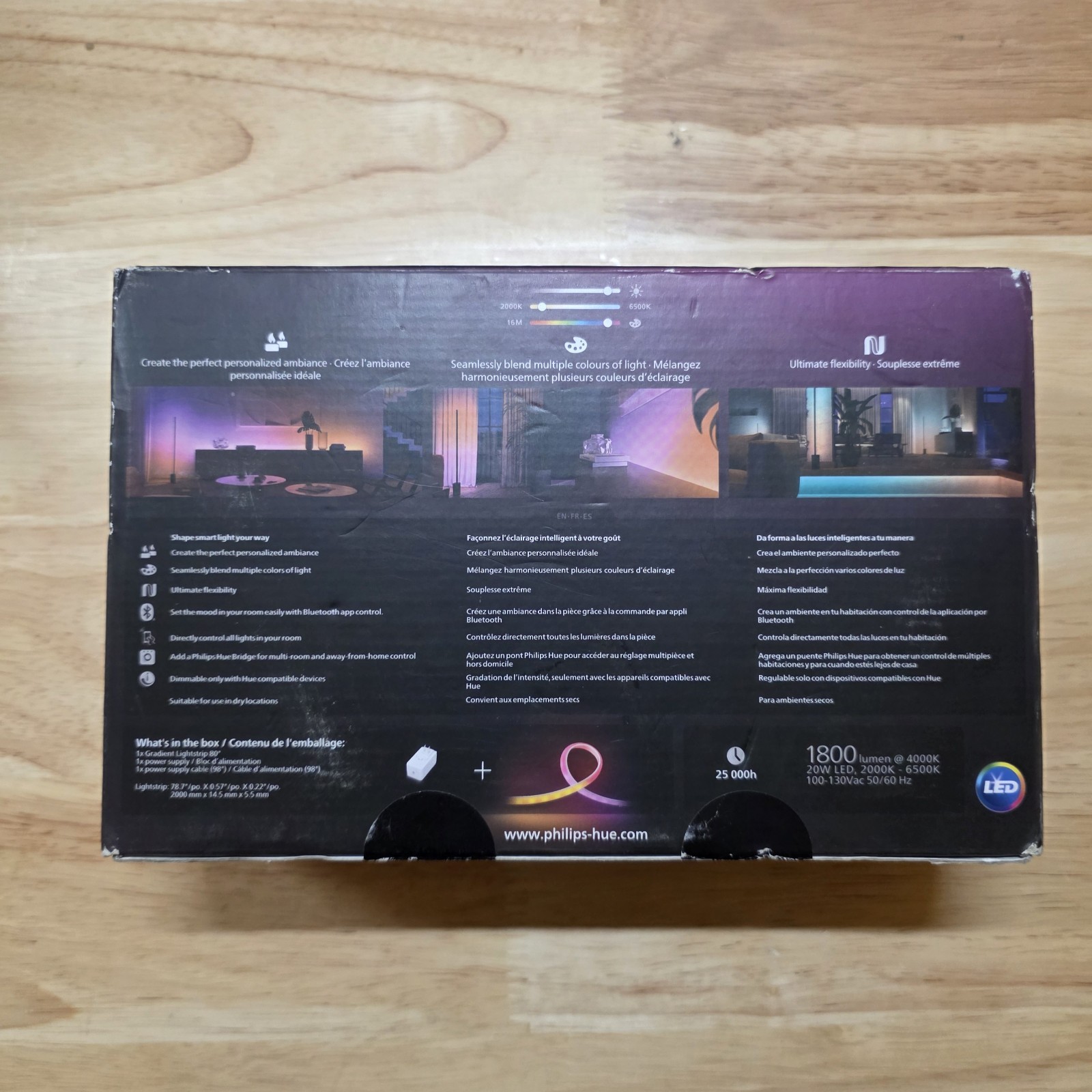 Philips Hue Gradient Ambiance Lightstrip 2m / 6ft – Brand New, Sealed