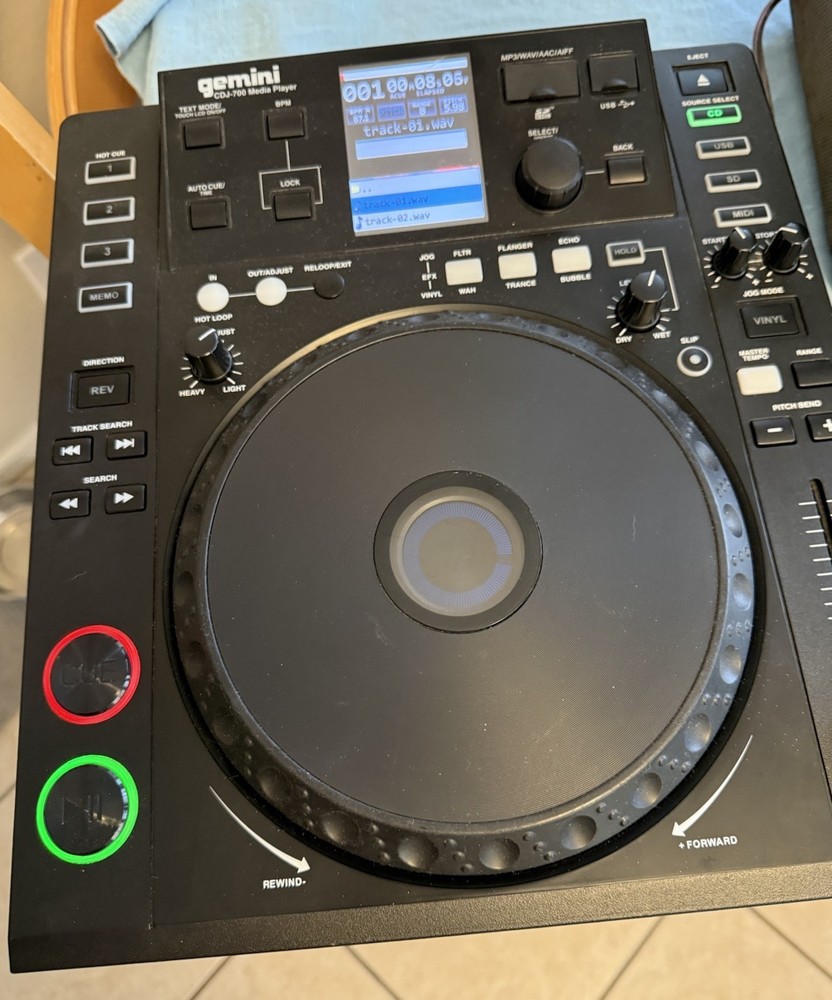 Gemini CDJ-700 Media Player CD/MP3/SD/USB Midi Professional Loop Slip Tested