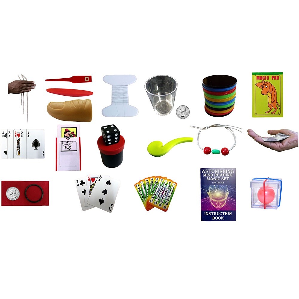 Astonishing Mind Reading Magic Set - 120 Tricks Magic Kit Easy To Learn!