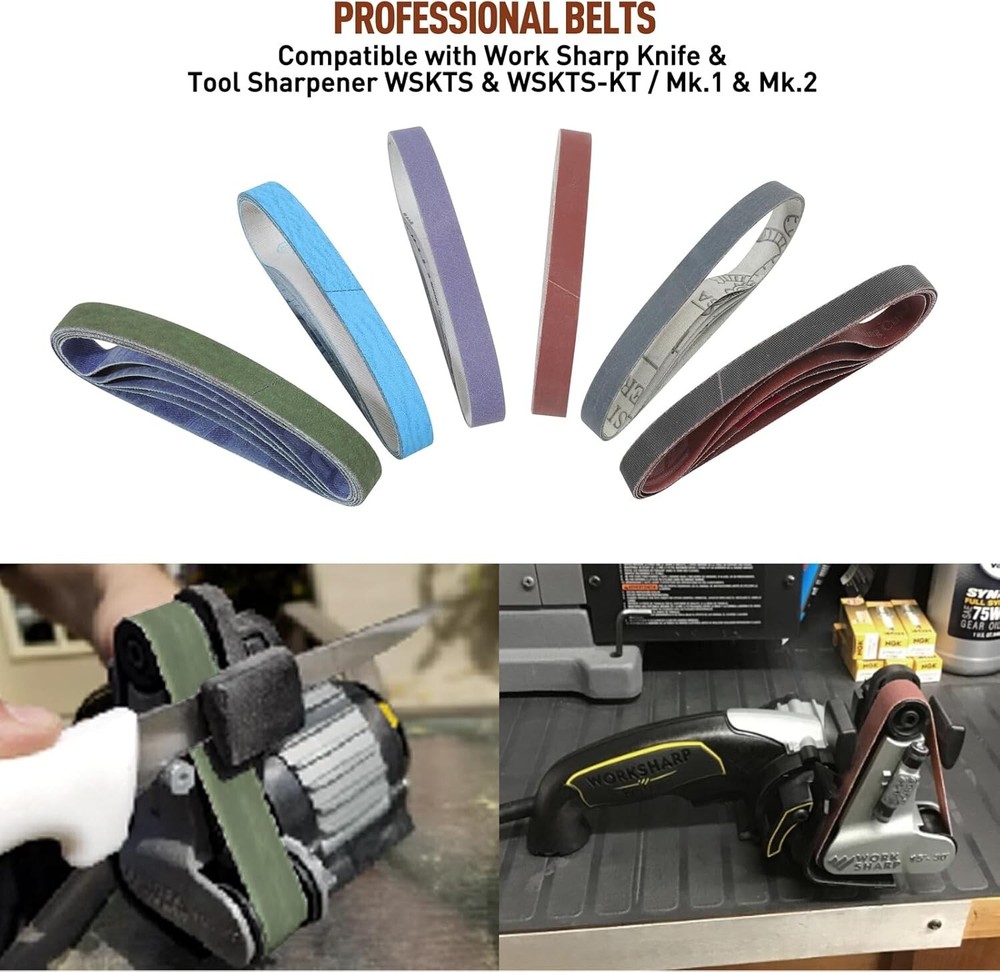 30 Pcs Sharpening Belt Kit for Official Work Sharp Knife & Tool Sharpener