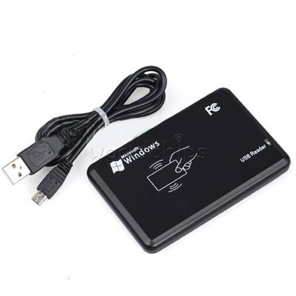 125KHz USB RFID Contactless Proximity Sensor Smart ID Card Reader EM4100 w/Cable