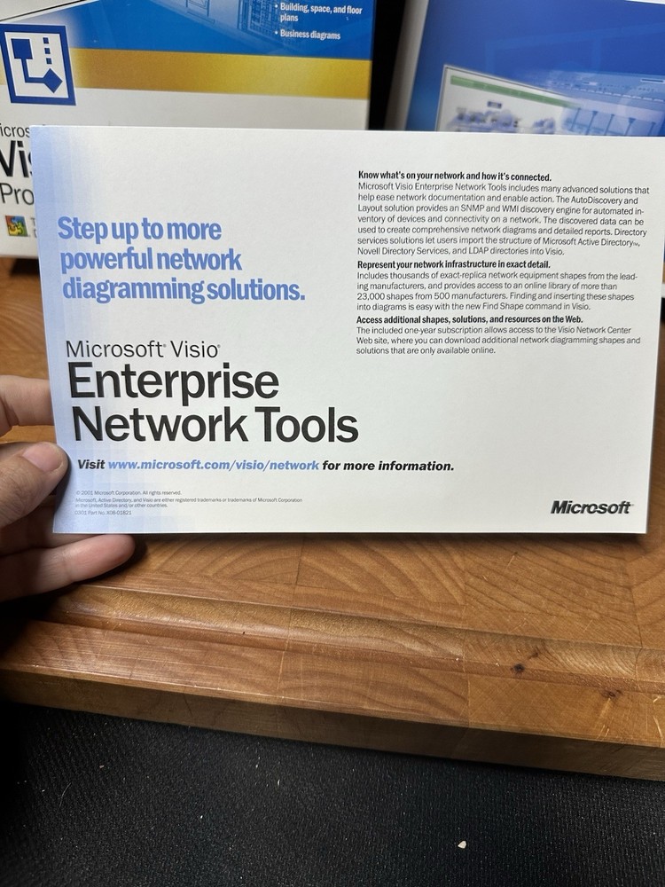 VINTAGE - Microsoft Visio Professional Version 2002 -Big Box Software PC Windows