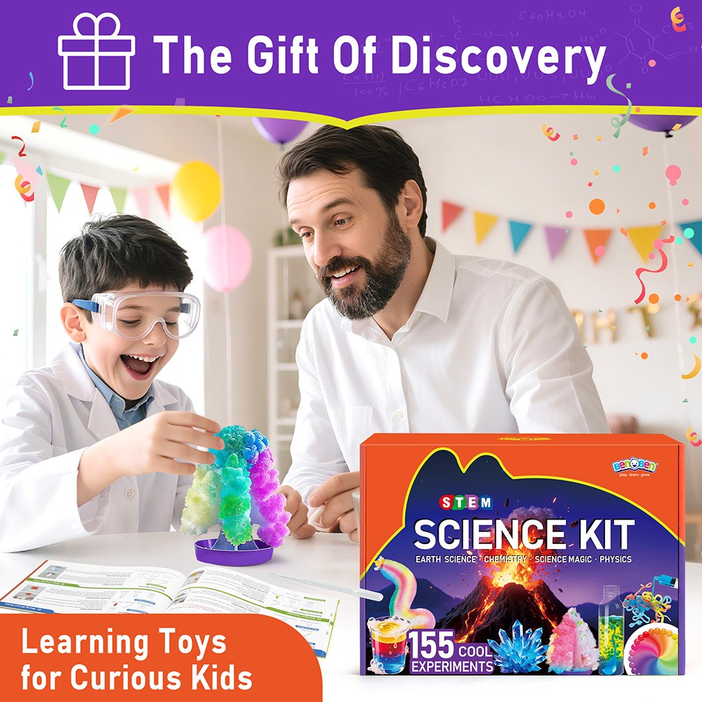 155 Experiments Science Kits for Kids STEM Educational Toy Physics Chemistry Set