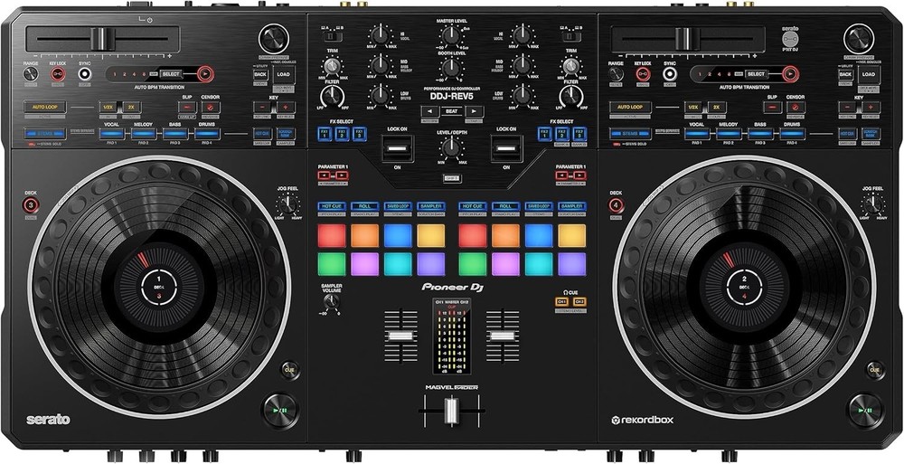 Professional Scratch-Style DJ Controller with Stems Control & Piano Play Mode