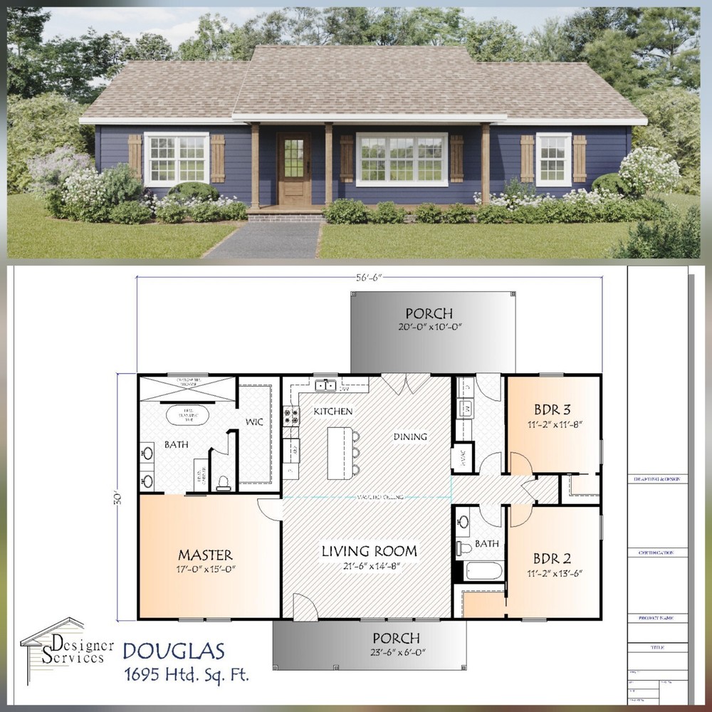 Douglas House Plan 1695 Heated Square Feet