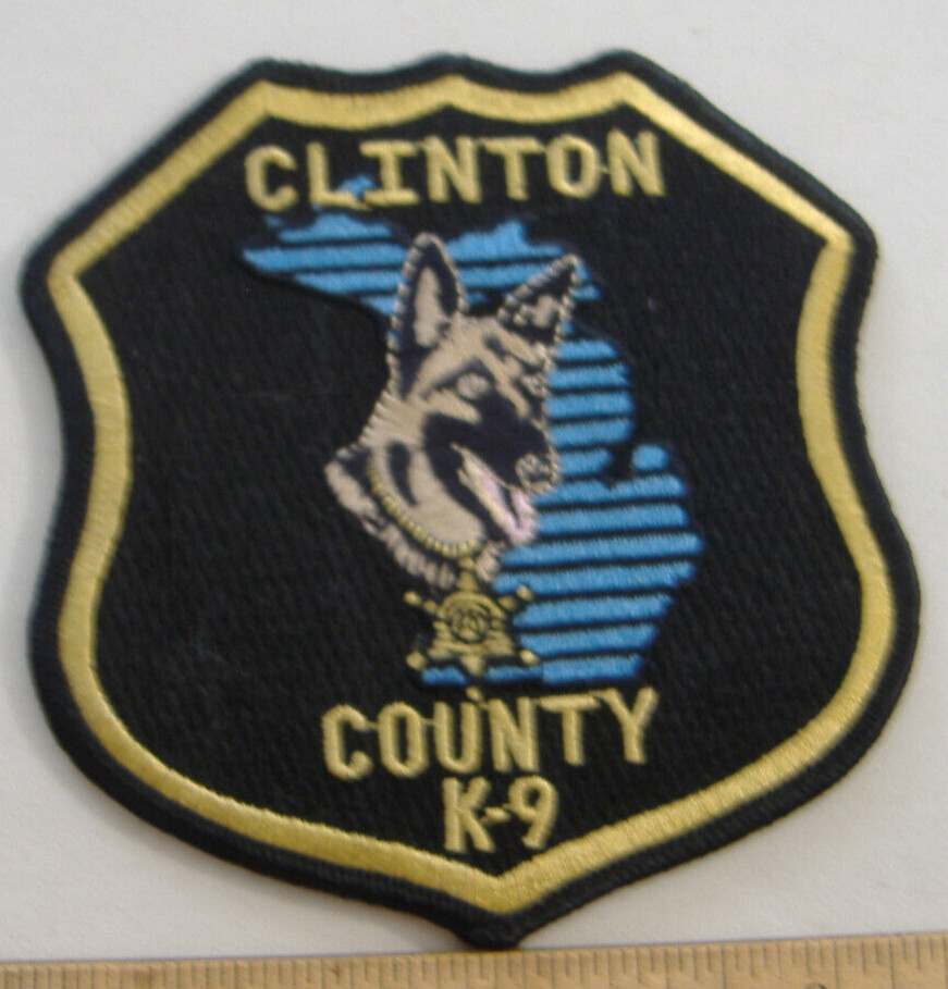 CLINTON  COUNTY  MICHIGAN K-9     FABRIC   PATCH