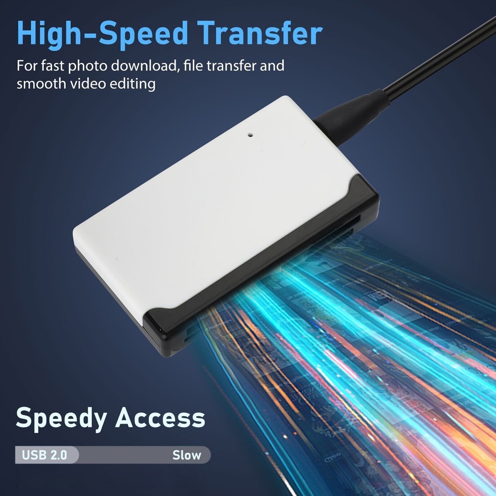Card Reader 6 in 1 USB 2.0 For CF XD SD MS Smart Memory Adapter Laptop Computer