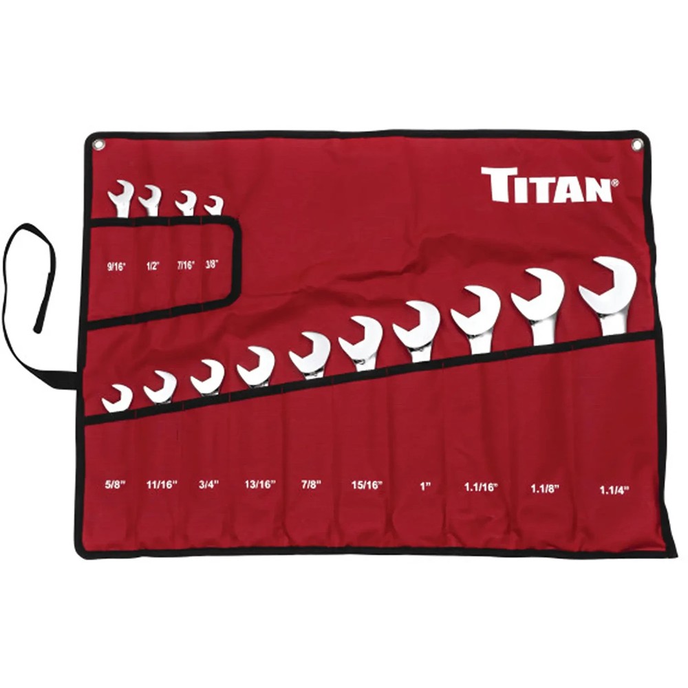Titan Tools 17283 SAE Angle Head Wrench Set 14pc Set