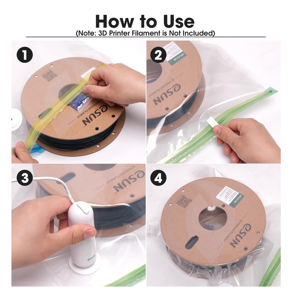 Electric Vacuum Storage Kit Pro 2 for 3D Filaments - Humidity Resistant Solution
