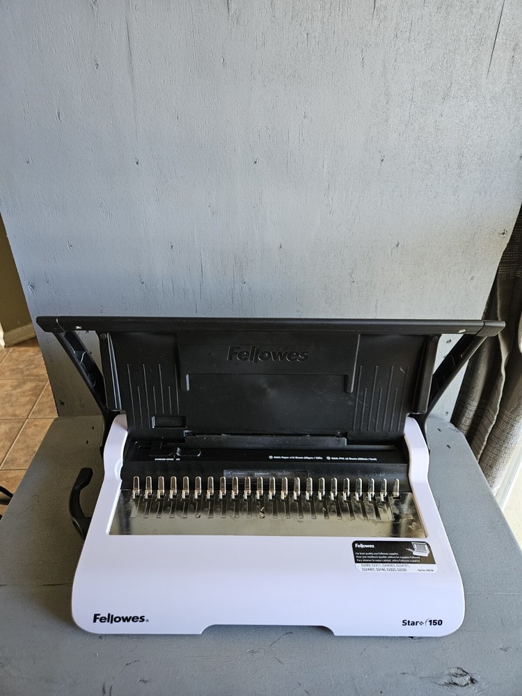 Fellowes Star+ 150 Manual Comb Binding Machine Office Document Punch 150-Sheet