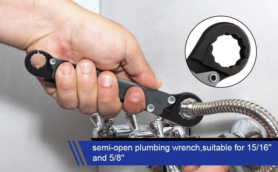 Plumbing Tools Angle Stop Removal Wrench Kit Removing Compression Ring Angle-On