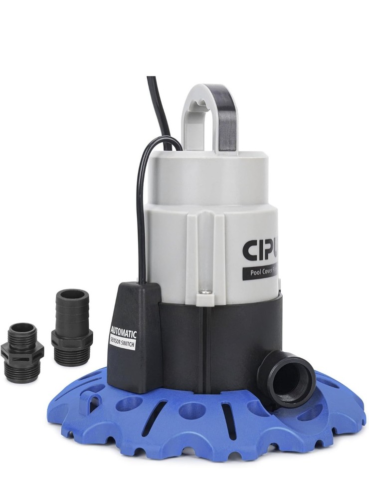 CIPU 1/3HP Pool Cover Drain Water Pump with Automatic Sensor Switch 2520GPH High