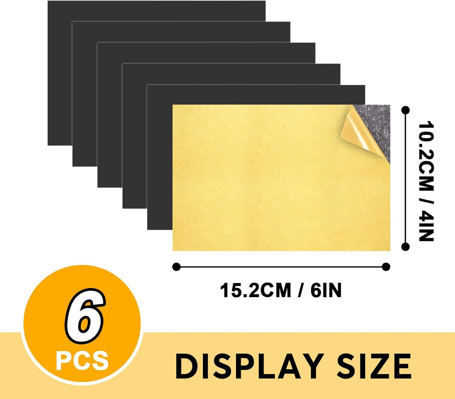 Magnetic Sheets with Adhesive Backing, 6 Pack 4"X6" Picture Size, Photo Magnets