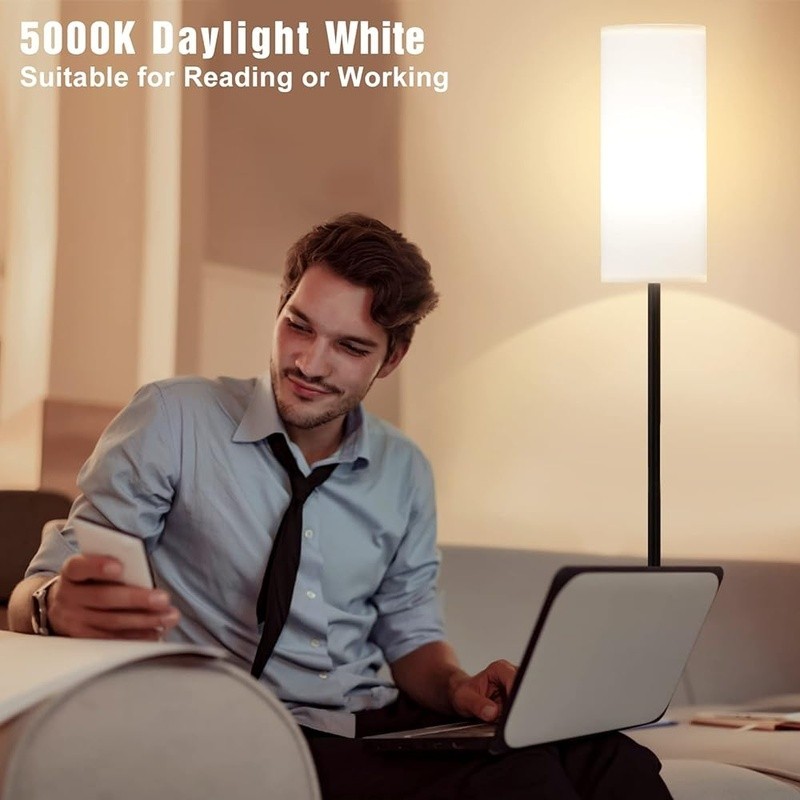 Dimmable Floor Lamp Remote Control Adjustable Brightness Color Temperature Timer