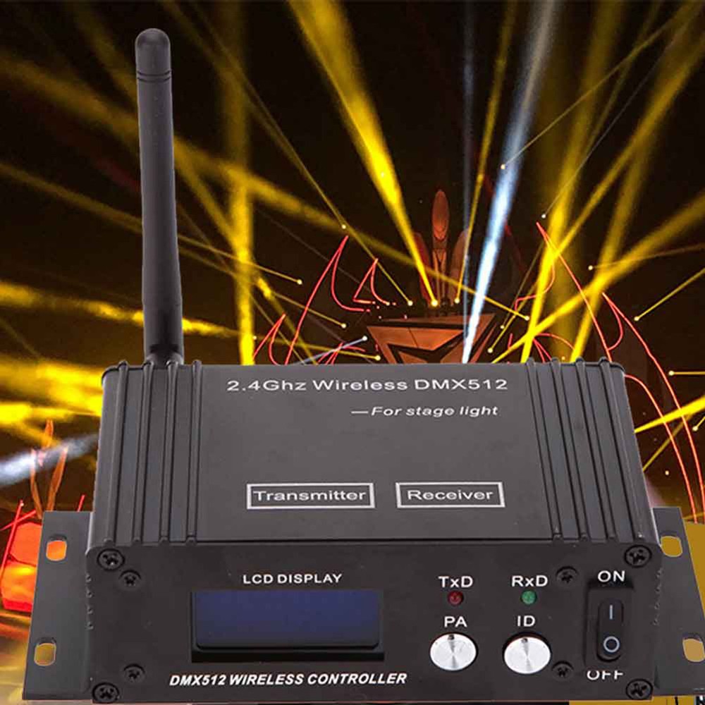 Lixada 2.4G DMX512 Wireless Controller Transmitter Receiver for Stage Light R5U0