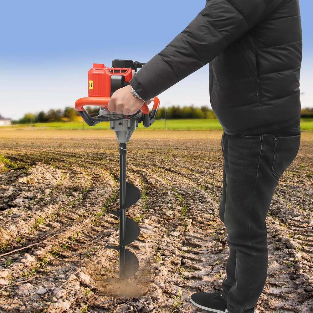 2.3HP Earth Auger Digging Drill Machine Kit Post Hole Digger with 3 Drill Bits