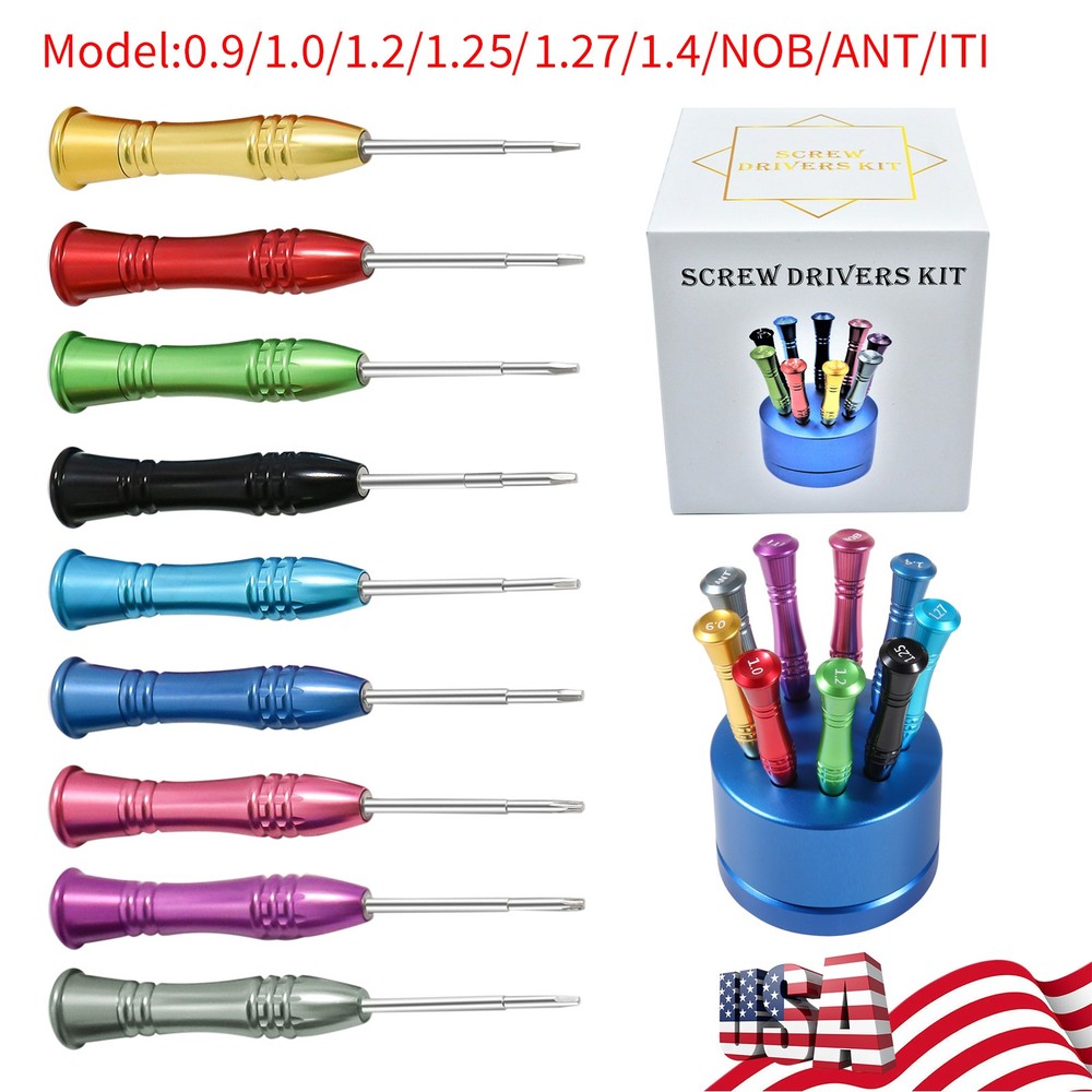 Dental Implant Screw Driver Kit 9pcs Abutment Prosthetic Drivers Set Tools