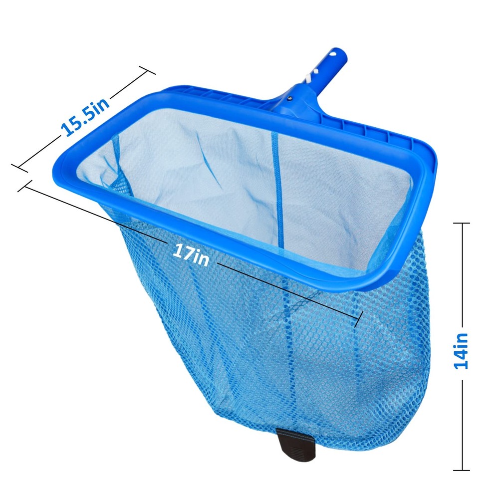 Swimming Pool Skimmer Net, Fine Mesh Pool Leaf Rake Net with DoubleLayer Deep...