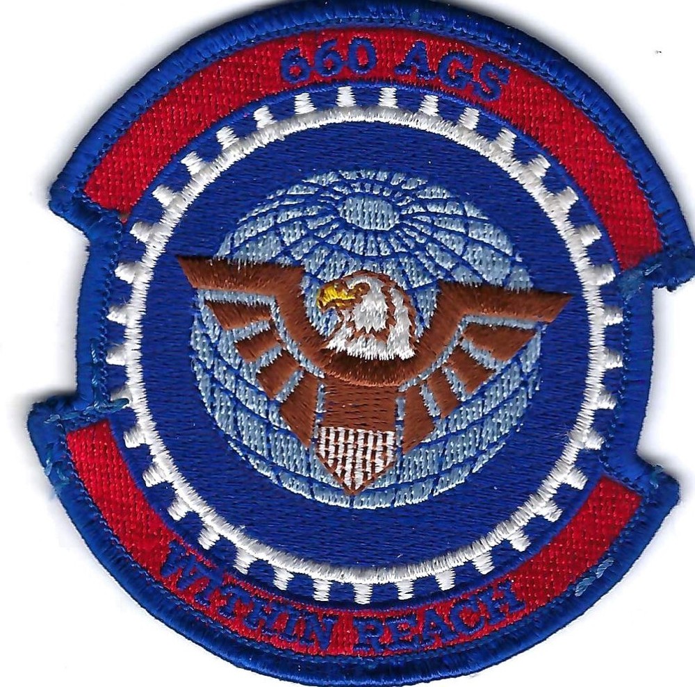 PATCH USAF 60TH AGS AIRCRAFT GENERATION SQ     TRAVIS  AFB          B8-10