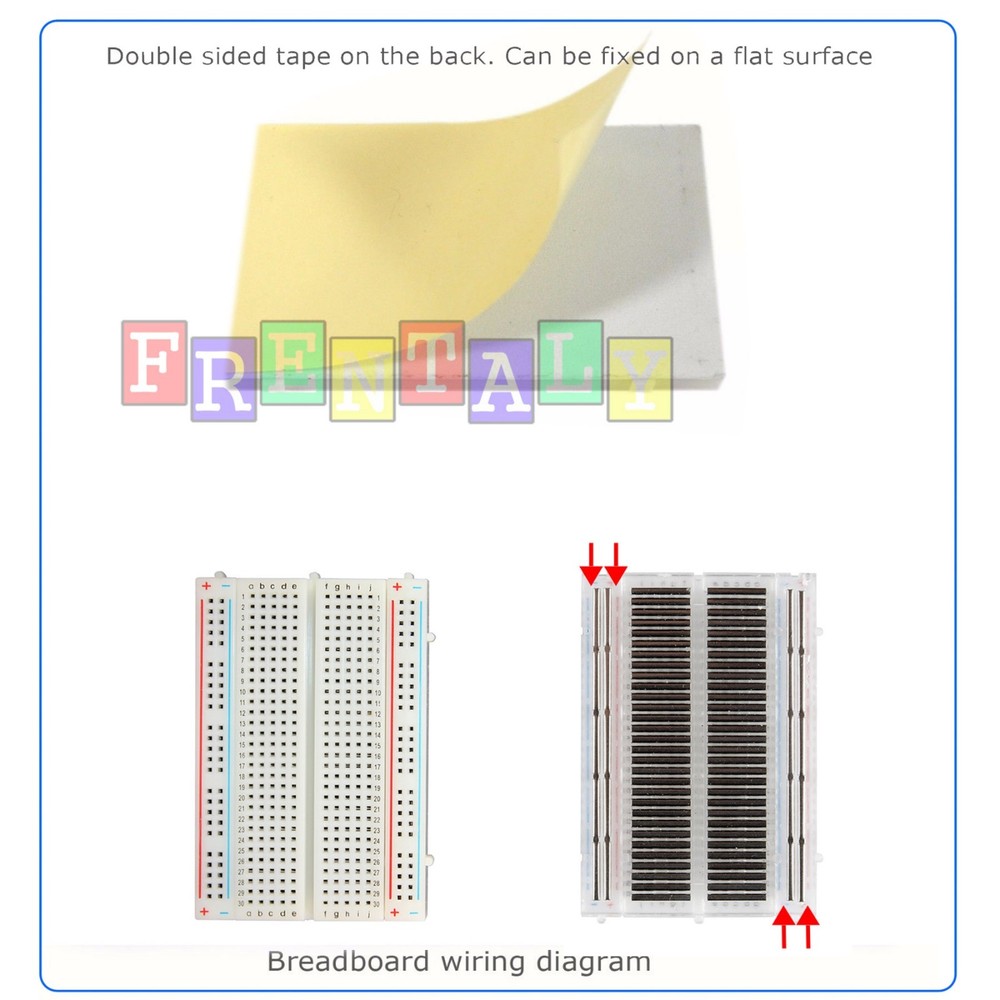 6X Mini 400 Points Prototype PCB Solderless Breadboard Protoboard