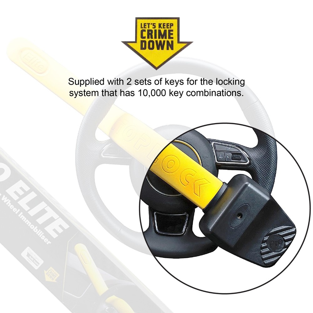 Stoplock PRO ELITE Steering Wheel Lock Recommended for Audi Q3 2011 Onwards