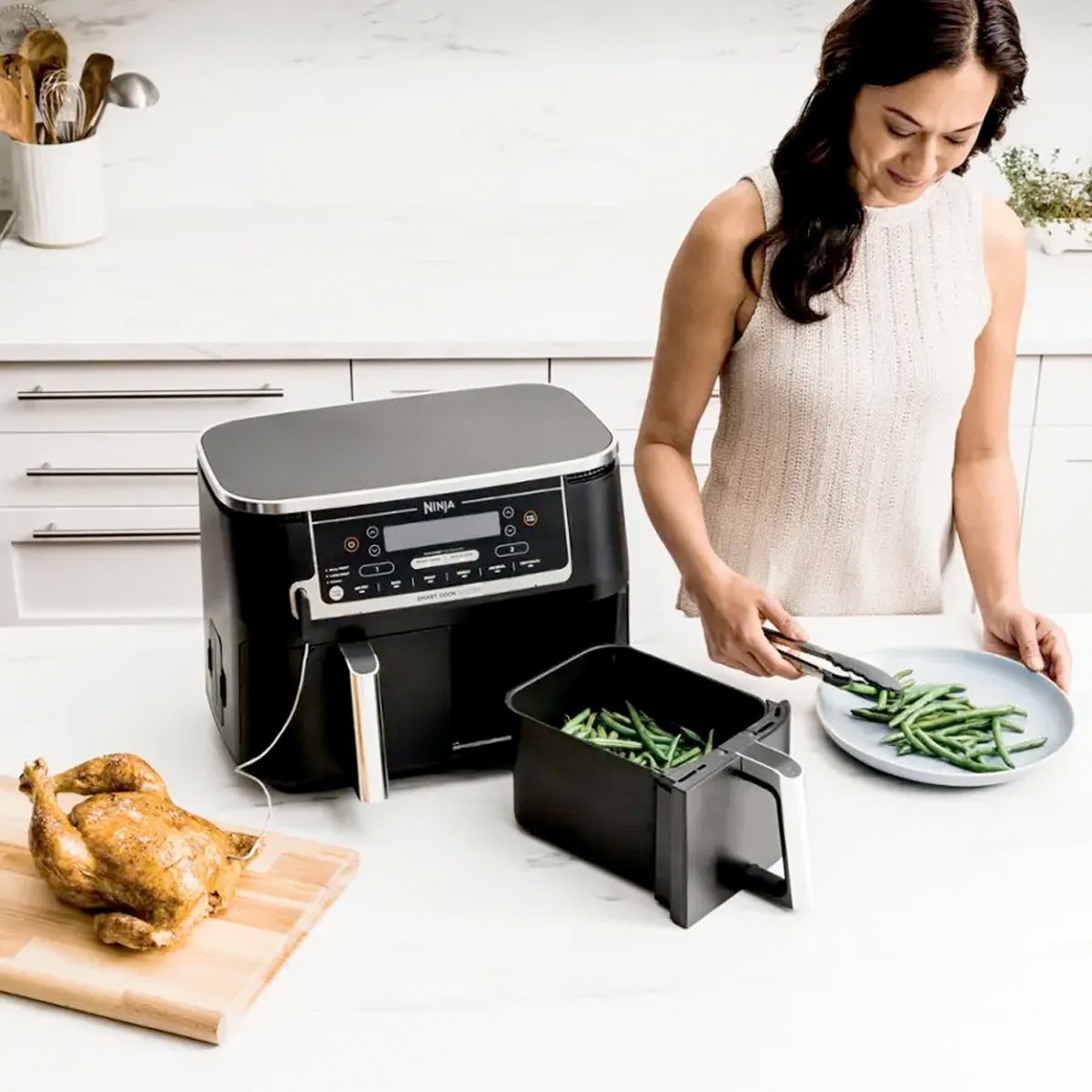 Ninja AD300CO Foodi 6-in-1 10-qt. XL 2-Basket Air Fryer with DualZone Technology