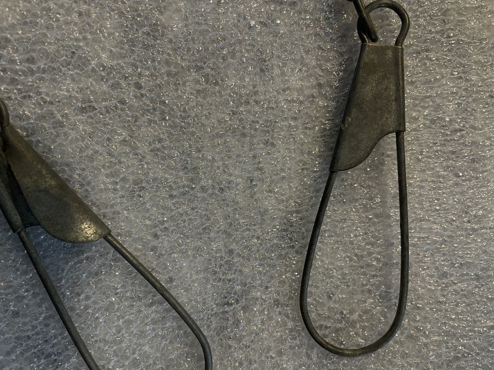 Vtg Metal Chain Link Fish Stringer 9 Snap Loop Clips ??" Long