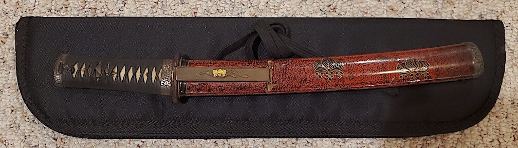 Custom 20" X 5" padded zipper case a perfect fit for most WW2 Daggers & Tanto