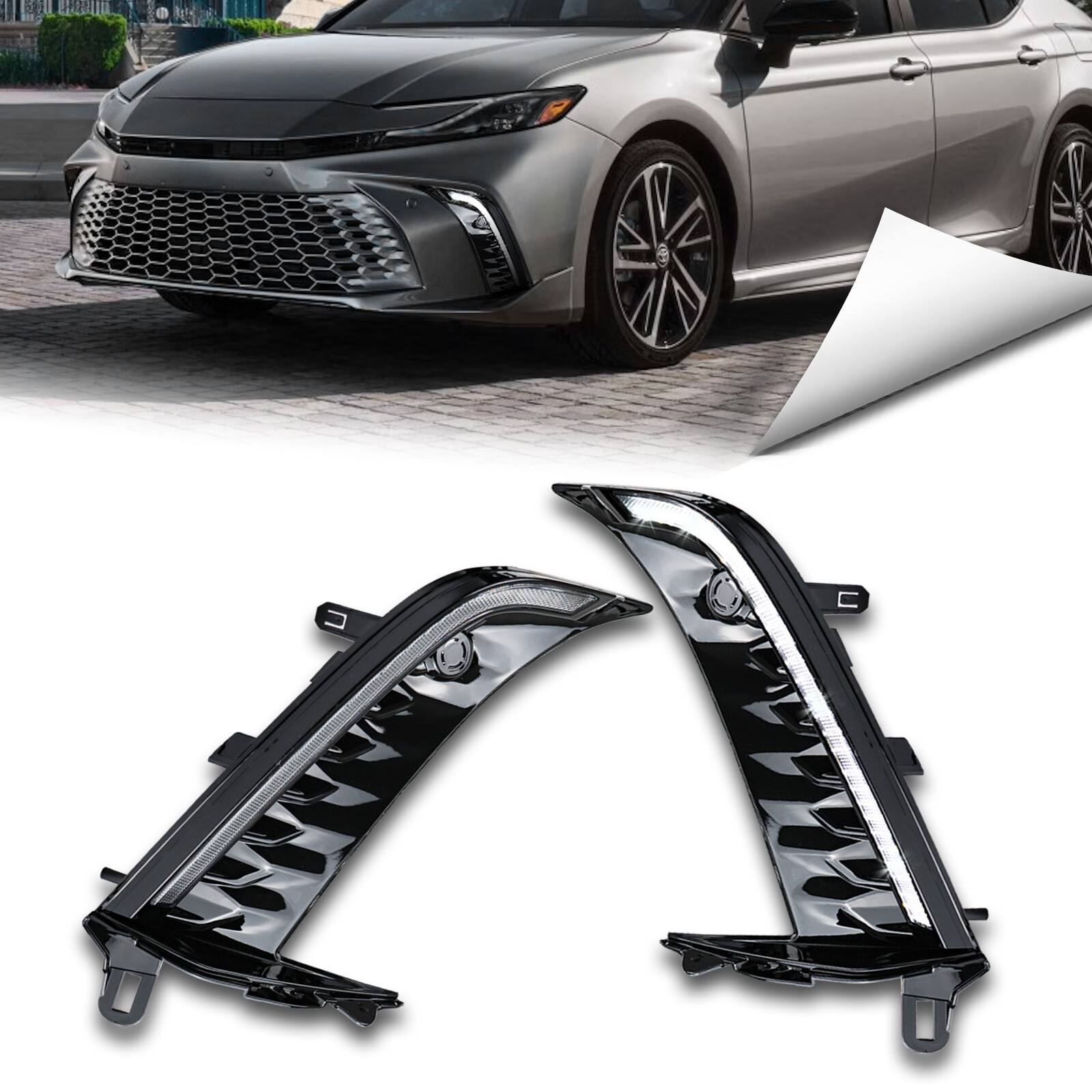 For 2025 Toyota Camry SE XSE LED Daytime Running Light Fog Lamp Turn Signal