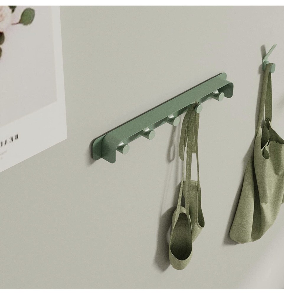 Coat Hook Rack with Ceramic-Like Coating, Decorative Wall