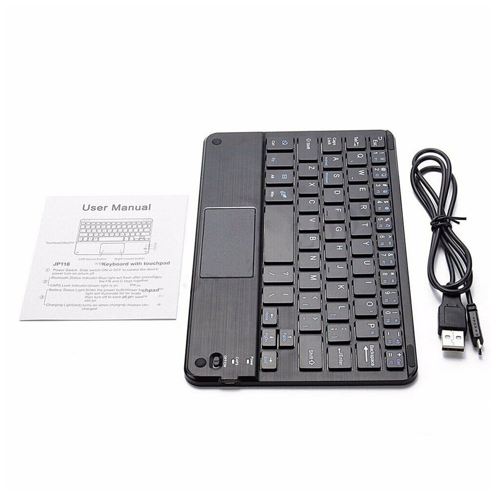 Upgrade Wireless Bluetooth Keyboard With Mouse Touchpad For Android/IOS Tablet