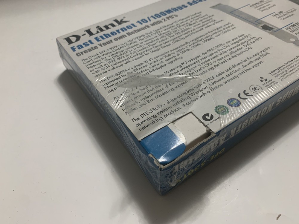 D-Link 10/100Mb Fast Ethernet Adapter Computer DFE-530TX+ Plug & Play Install