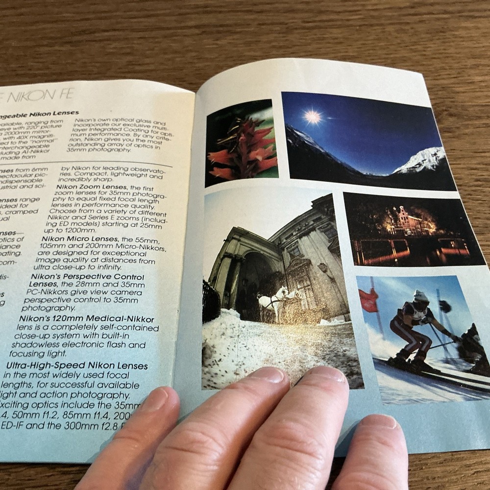 Vintage Nikon Camera Brochure FE SLR