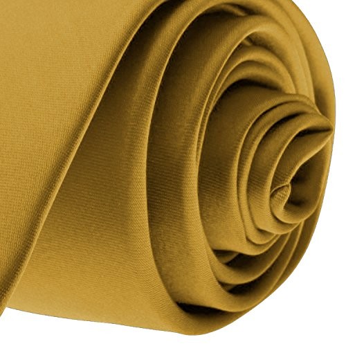 K. Alexander Solid Color Ties - Multiple Colors - Classic 3.5" width Honey Gold