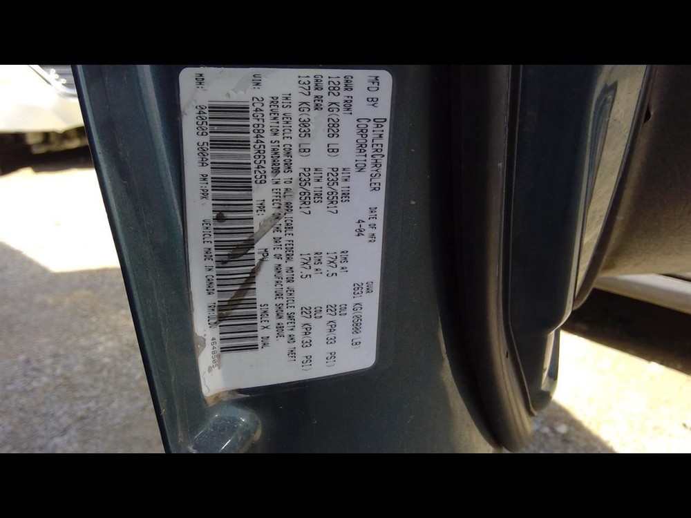 2005 CHRYSLER PACIFICA ENGINE WIRING HARNESS 3.5L AWD AOD