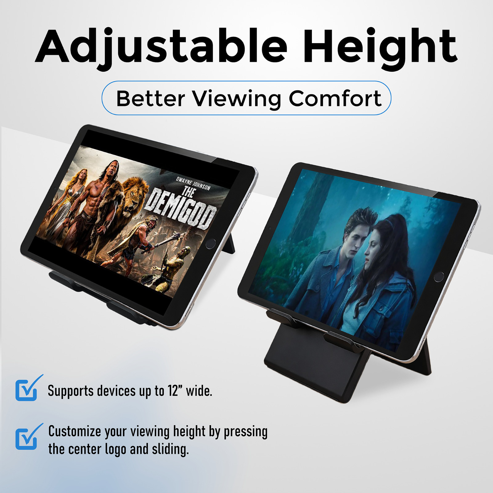 tabtoday Tablet Stand Adjustable Height Phone and Tablet holder with Multi-angle