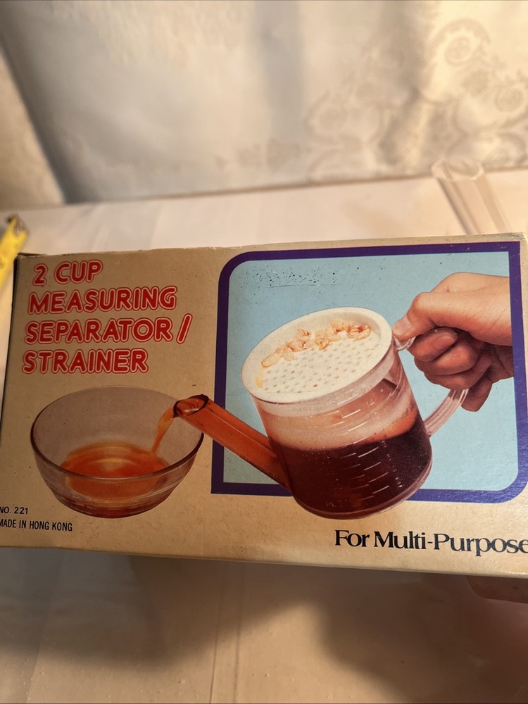 1970s 2 cup Measuring Separator / Strainer