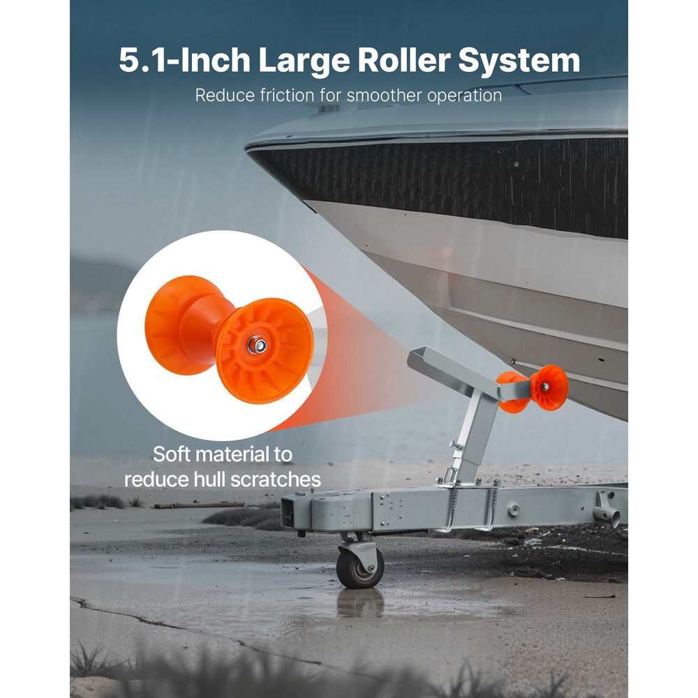 Boat Trailer Winch Stand with Roller Adjustable Height Boat Winch Mount