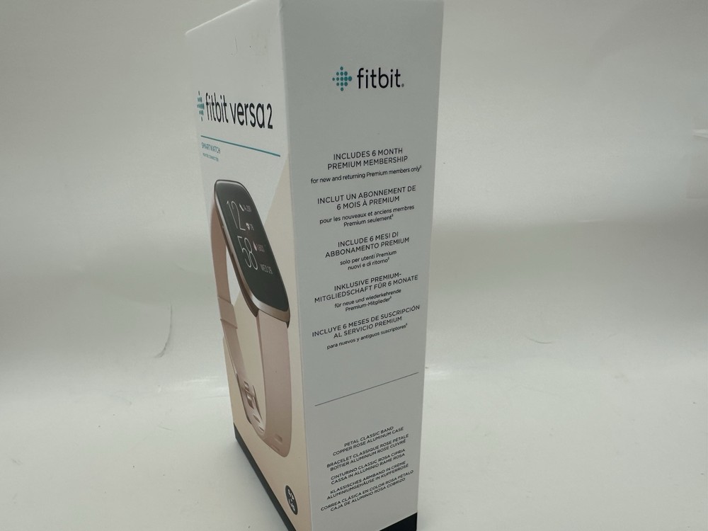 Fitbit Versa 2 Activity Tracker Pink Rose Waterproof Heart Rate Exercise Sleep