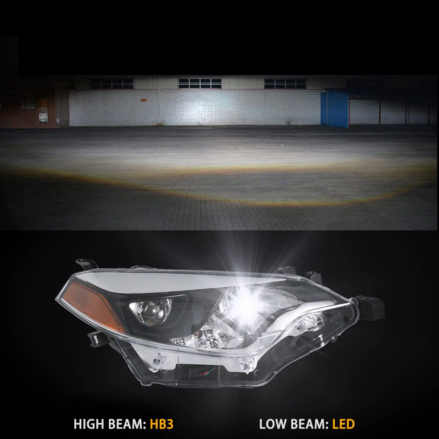 Headlights For 2014 2015 2016 Toyota Corolla Headlamps Left+Right SET Head Light