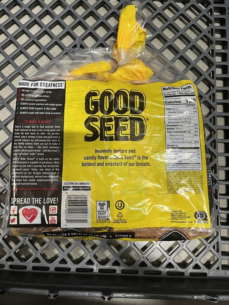 Dave’s Killer Bread Good seed 2 Packs
