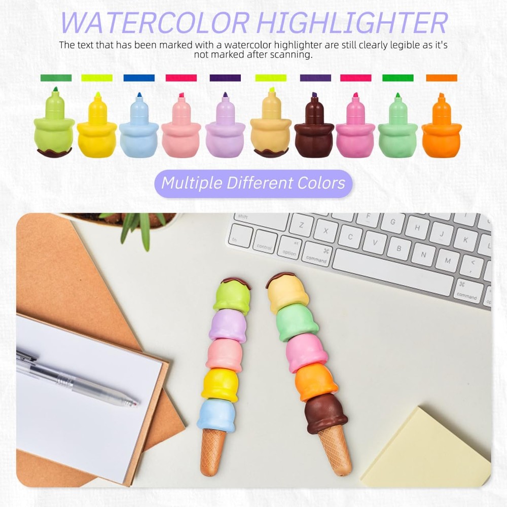 2 Pack 10 Pcs Stackable Mini Marker Pens, 1 Count (Pack of 1), Assorted Color